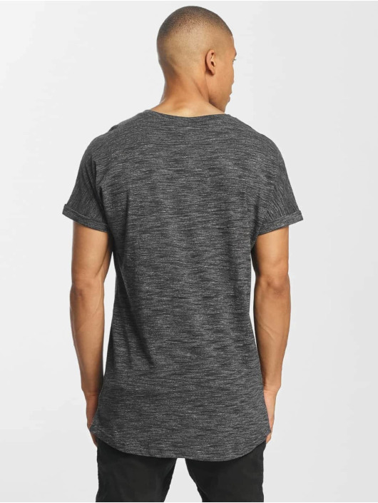 Urban Classics T-skjorter Long Space Dye Turn Up svart