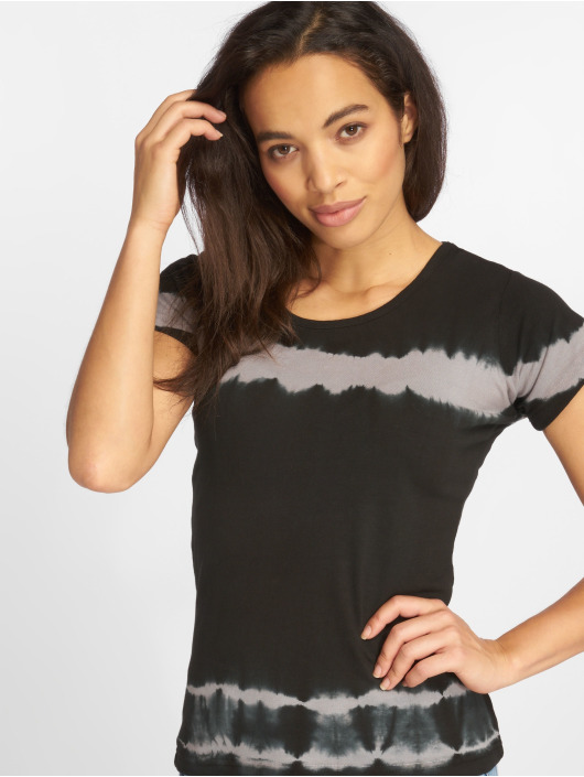Urban Classics T-skjorter Striped Tie Dye svart