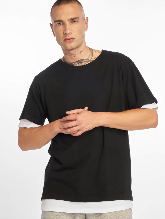 Urban Classics T-skjorter Full Double Layered svart
