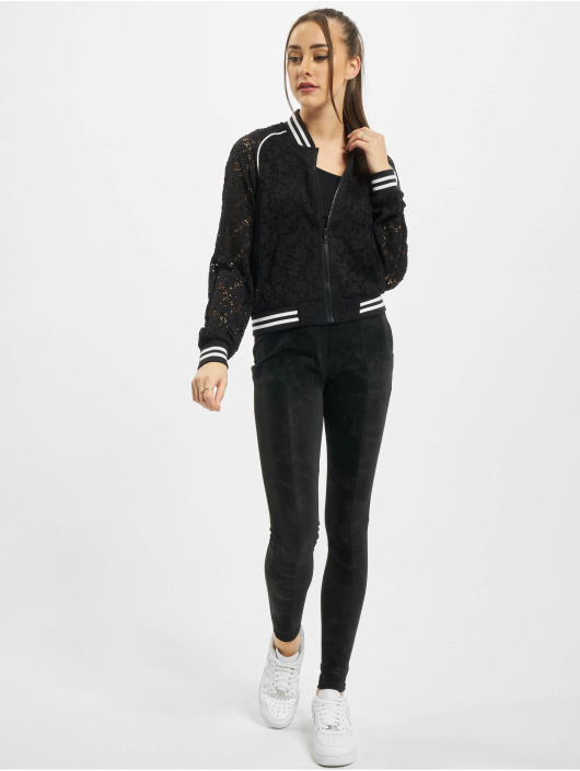 Urban Classics Teddy Ladies Lace College noir