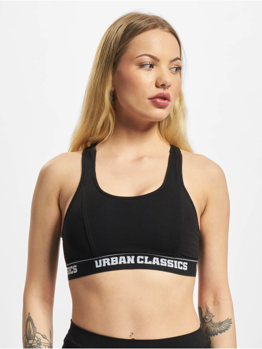 Urban Classics Top 2-Pack Ladies Logo black