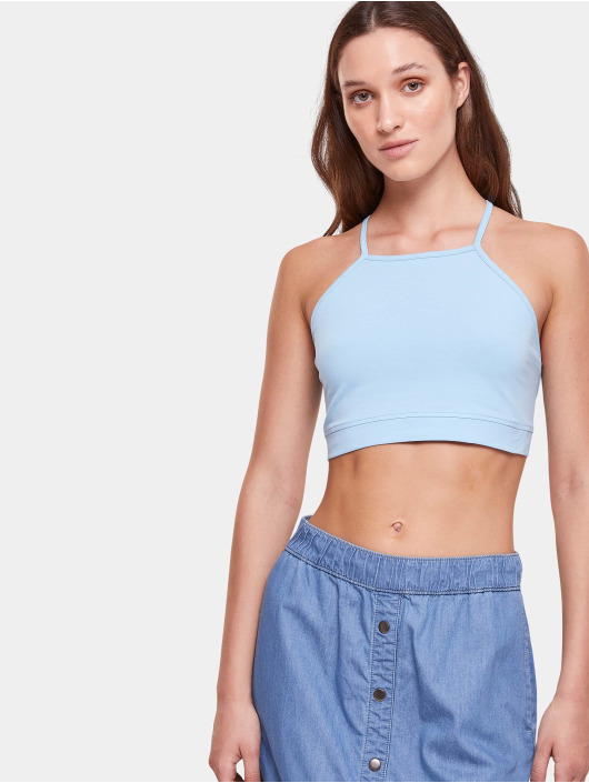 Urban Classics Damen Top Ladies Triangle in blau