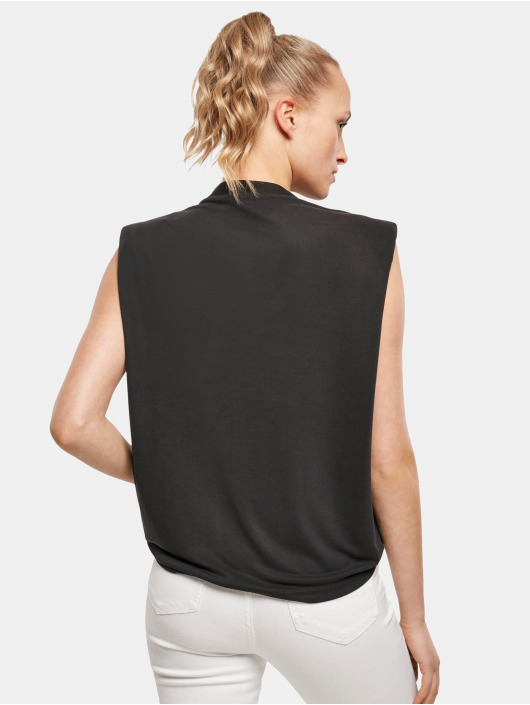 Urban Classics top Ladies Modal Padded Shoulder zwart