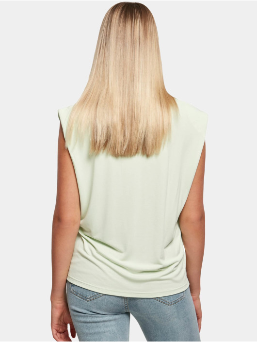 Urban Classics Tops Ladies Modal Padded Shoulder zielony