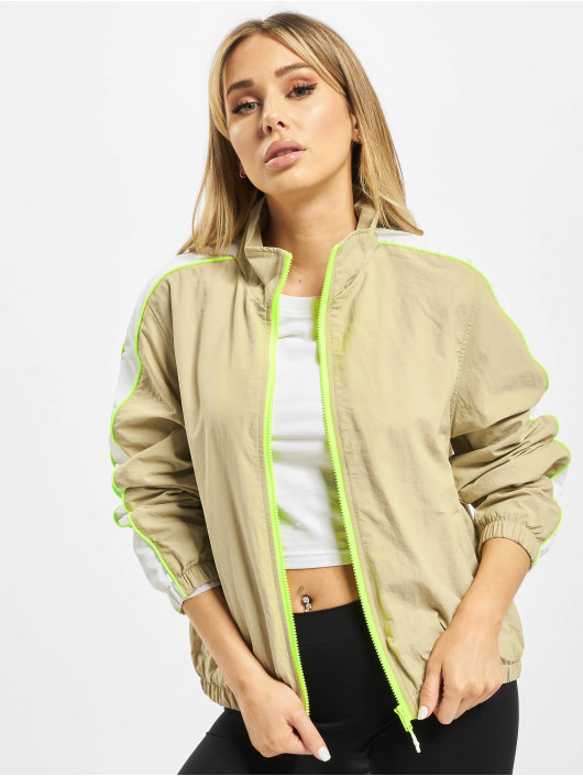 Urban Classics Transitional Jackets Ladies Short Piped beige