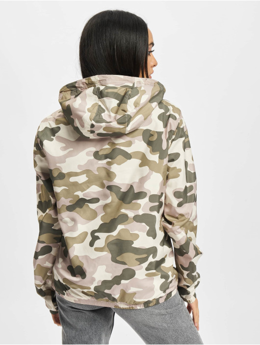 Urban Classics Transitional Jackets Ladies Camo Pull Over beige