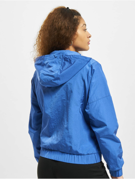 Urban Classics Transitional Jackets Oversized Shiny Crinkle Nylon blå