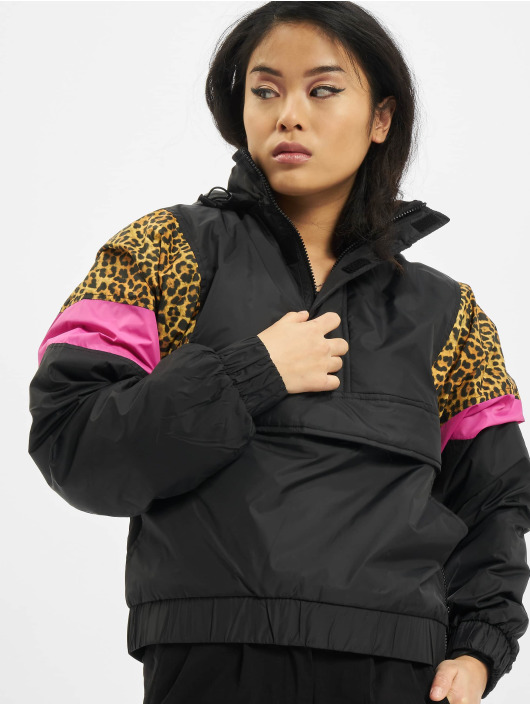 Urban Classics Transitional Jackets Ladies AOP Mixed Pull Over svart