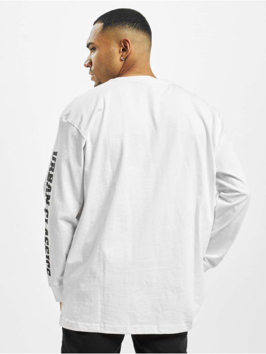 Urban Classics Tričká dlhý rukáv Sleeve Logo Boxy Pocket biela