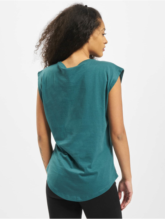 Urban Classics Tričká Ladies Basic Shaped tyrkysová
