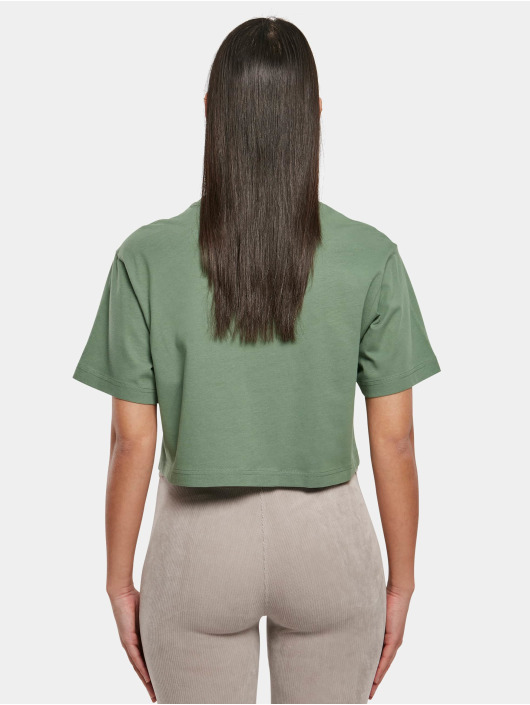 Urban Classics Tričká Ladies Short Oversize zelená