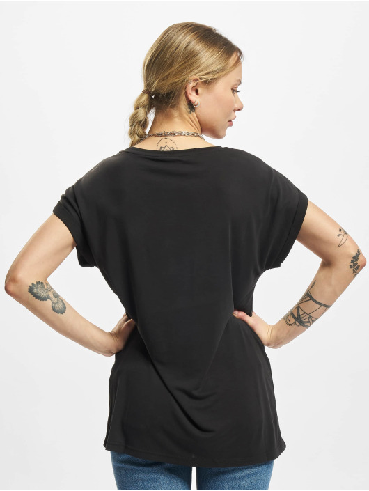 Urban Classics Tričká Ladies Modal Extended Shoulder èierna
