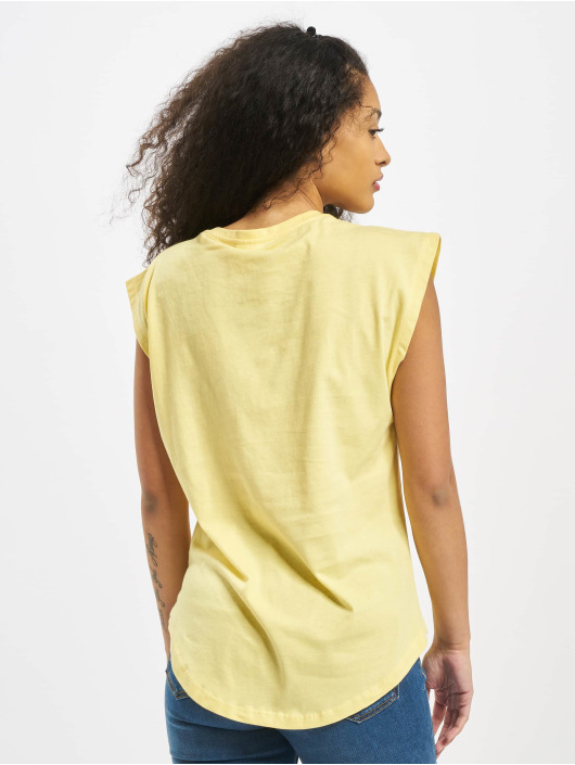 Urban Classics Tričká Ladies Basic Shaped žltá