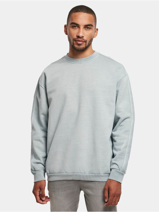Urban Classics trui Heavy Terry Garment Dye Crew blauw