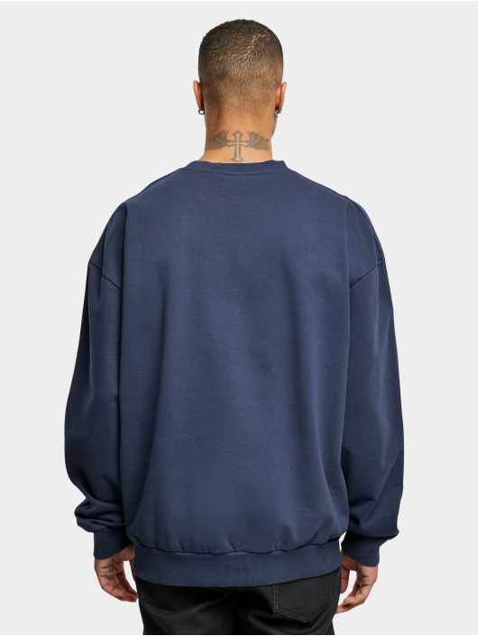 Urban Classics trui Heavy Terry Garment Dye Crew blauw