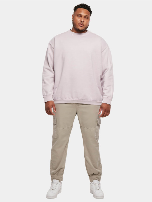 Urban Classics trui Heavy Terry Garment Dye Crew paars