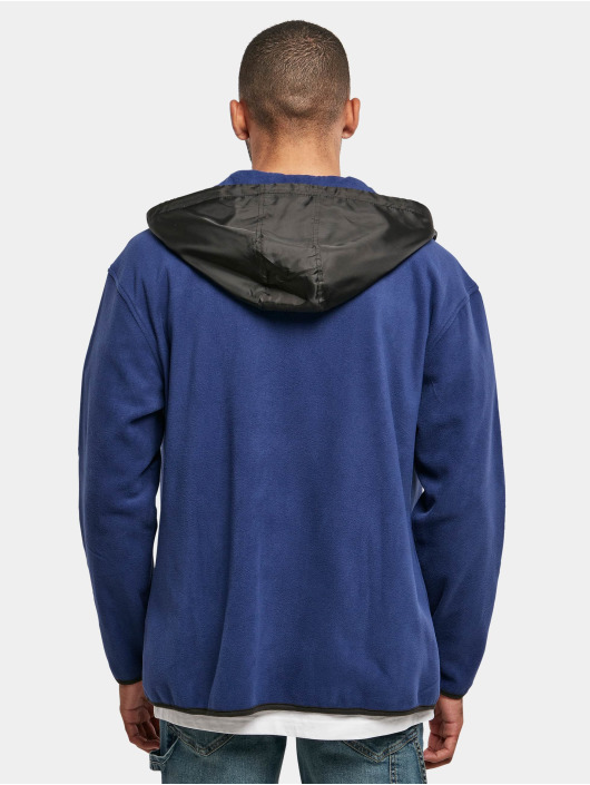 Urban Classics Übergangsjacke Hooded Micro Fleece blau
