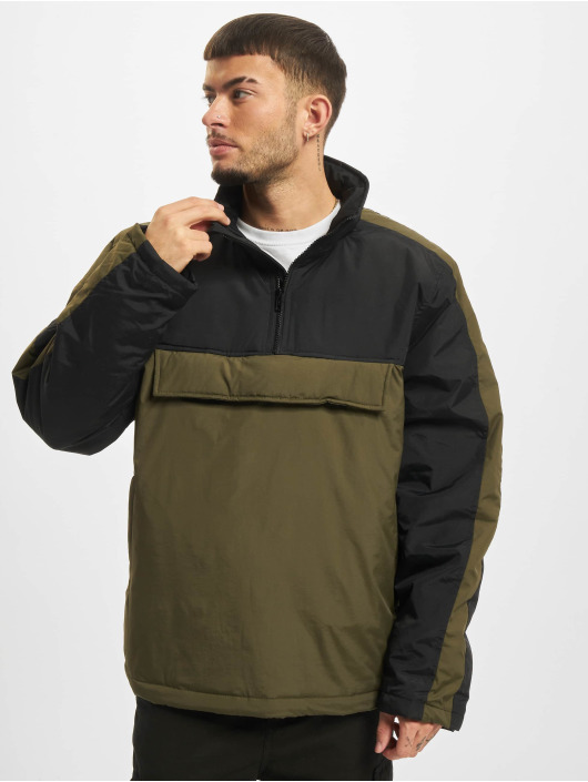 Urban Classics Herren Übergangsjacke 2-Tone Padded Pull Over in olive