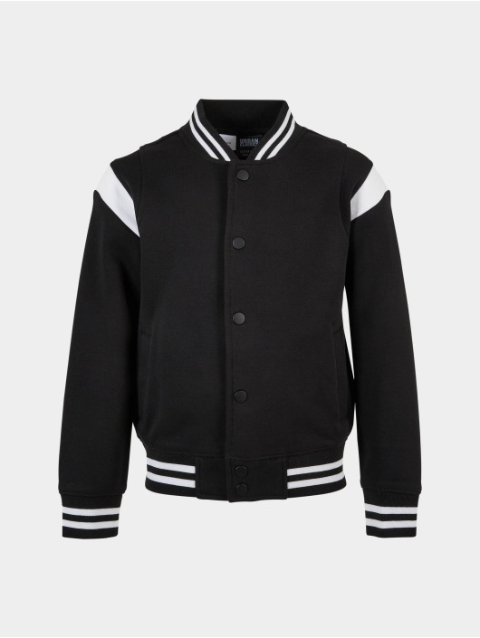 Urban Classics Kinder Übergangsjacke Boys Inset College in schwarz