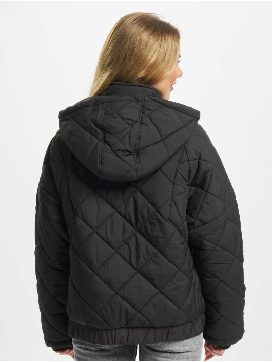 Urban Classics Übergangsjacke Ladies Oversized Diamond Quilted Pull Over schwarz