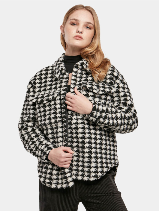 Urban Classics Välikausitakit Ladies Aop Sherpa Over musta