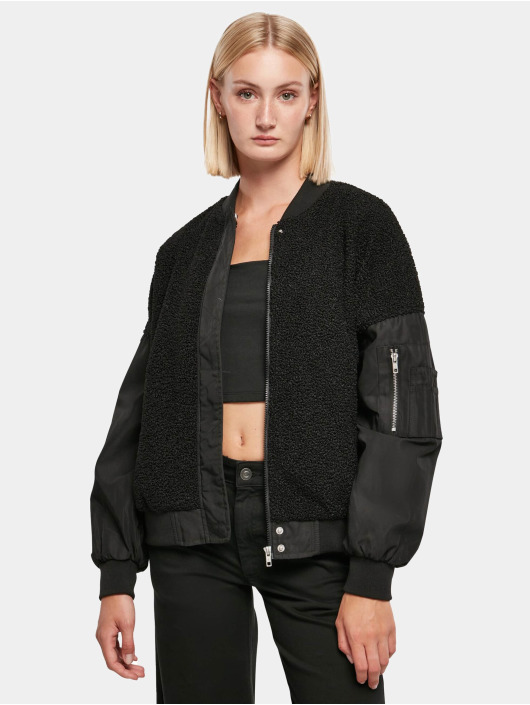 Urban Classics Välikausitakit Ladies Oversized Sherpa musta
