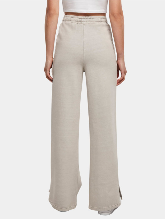 Urban Classics Verryttelyhousut Ladies Heavy Terry Garment Dye Slit harmaa