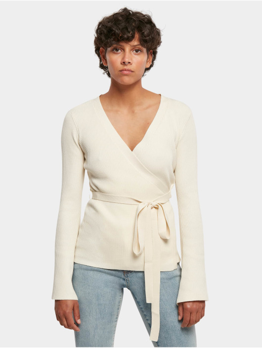 Urban Classics vest Ladies Rib Knit Wrapped beige