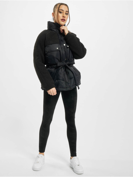 Urban Classics Veste matelassée Ladies Sherpa Mix noir