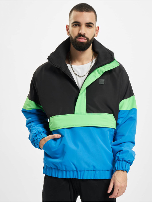 Urban Classics Veste mi-saison légère 3-Tone Neon Mix Pull Over noir