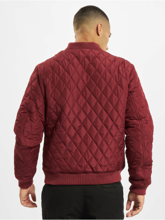 Urban Classics Veste mi-saison légère Diamond Quilt Nylon rouge