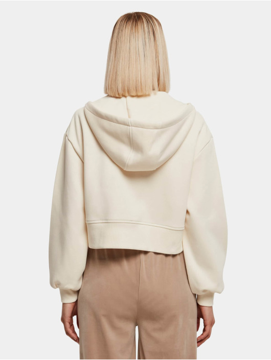 Urban Classics Vetoketjuhupparit Ladies Short Oversize beige