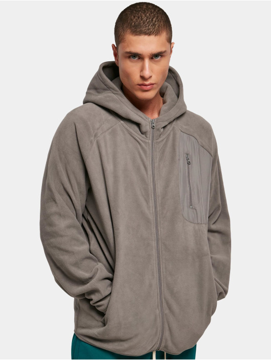 Urban Classics Vetoketjuhupparit Polar Fleece harmaa