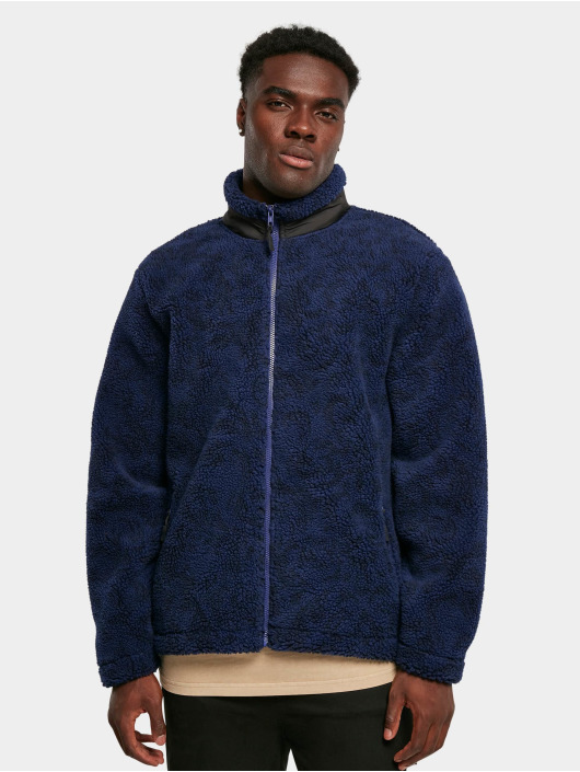 Urban Classics Winter Jacket Aop Sherpa blue