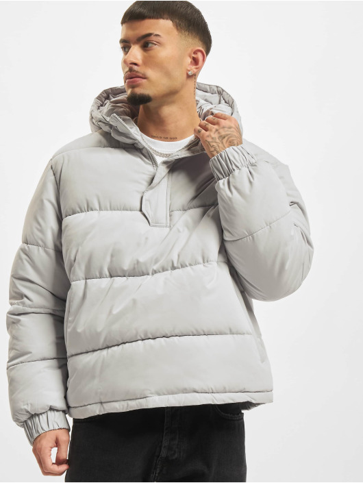 Urban Classics Winter Jacket Hooded Cropped Pull Over grey