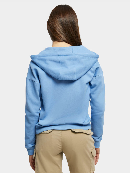 Urban Classics Zip Hoodie Ladies Organic Terry modrá
