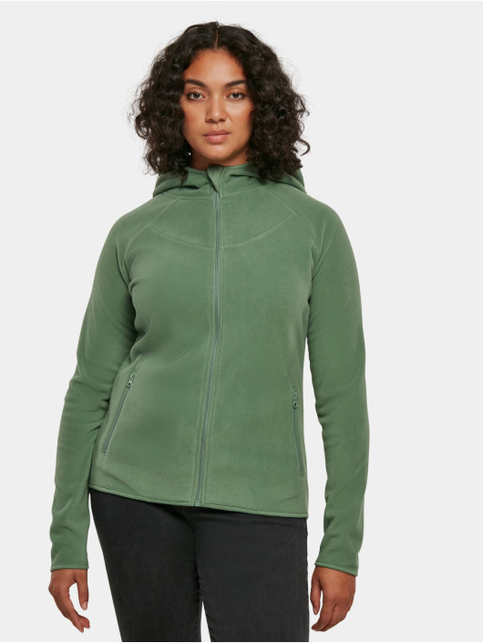 Urban Classics Zip Hoodie Ladies Polar Fleece zelená