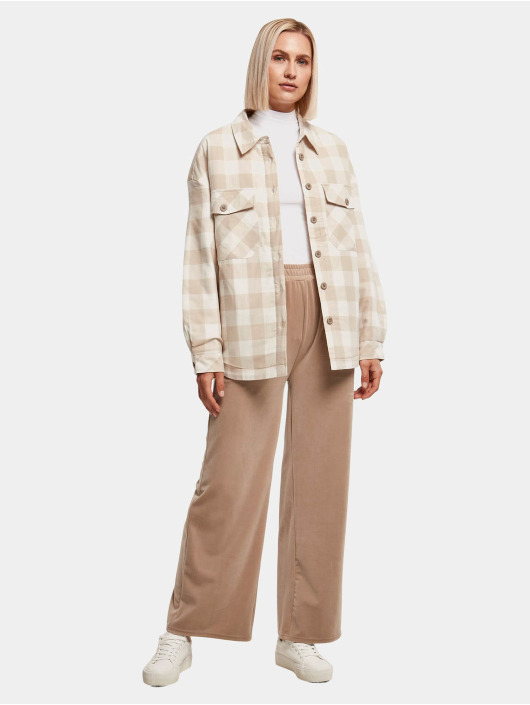 Urban Classics Zomerjas Ladies Flanell Padded wit