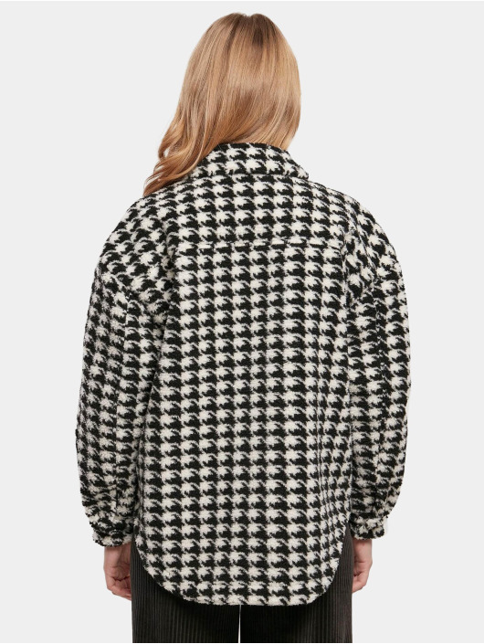Urban Classics Zomerjas Ladies Aop Sherpa Over zwart