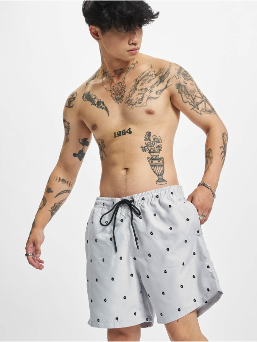 Urban Classics Zwembroek Embroidery grijs