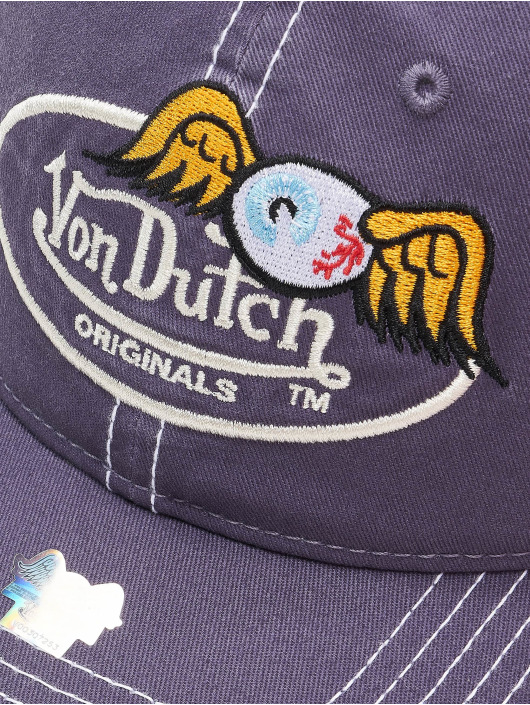 Von Dutch Snapback Caps Unstructured Houston Cot Twill modrý