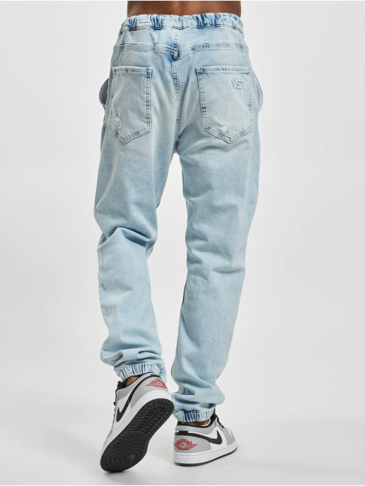 VSCT Clubwear Antifit jeans Noah Cuffed Laces Ultimate Destr blå