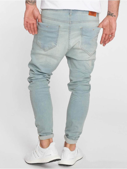 VSCT Clubwear dżinsy przylegające Keanu Lowcrotch niebieski
