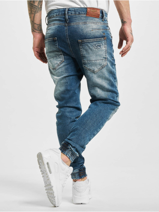 VSCT Clubwear Jean carotte antifit Noah Cuffed Darkblue Random bleu