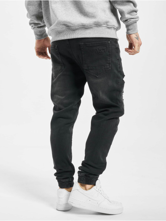 VSCT Clubwear Jean carotte antifit Noah Cuffed Sunfaded Antifit noir