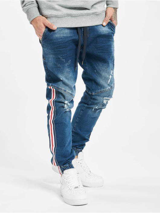 VSCT Clubwear Slim Fit Jeans Noah Slim Racer Tape blau