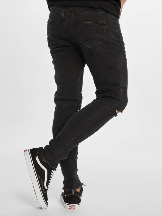 VSCT Clubwear Slim Fit Jeans Keanu Leg Zip èierna