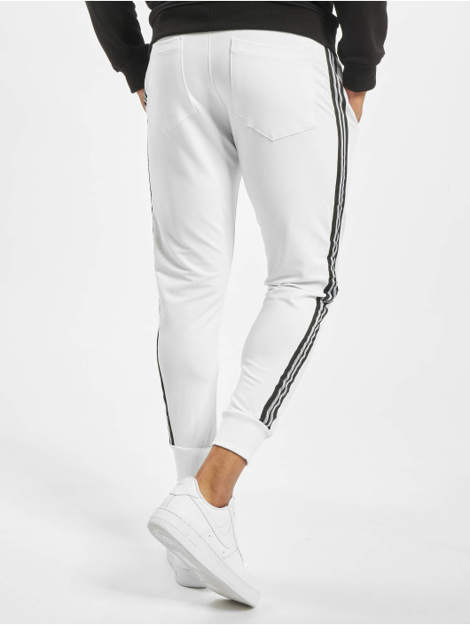 VSCT Clubwear Spodnie do joggingu Tapered Antifit Zipped bialy