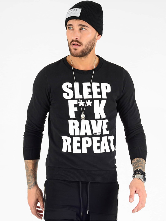 VSCT Clubwear Swetry Sleep F**k ... czarny