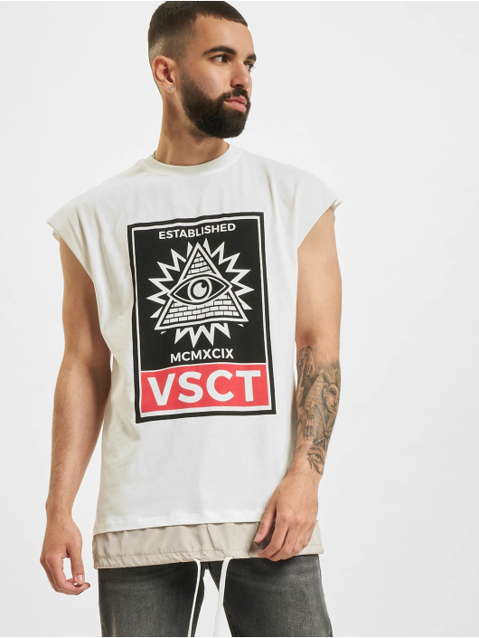 VSCT Clubwear Tričká 2 In 1 Eye Oversize biela